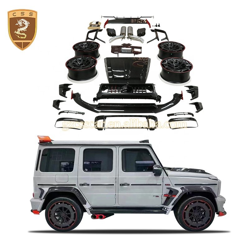 Dry Carbon Fiber Brabs G900 Front Lip Body kit for Mercedes Bens G Class G63 W464 W463A Main Grill Rear Diffuser Spoiler Bodykit