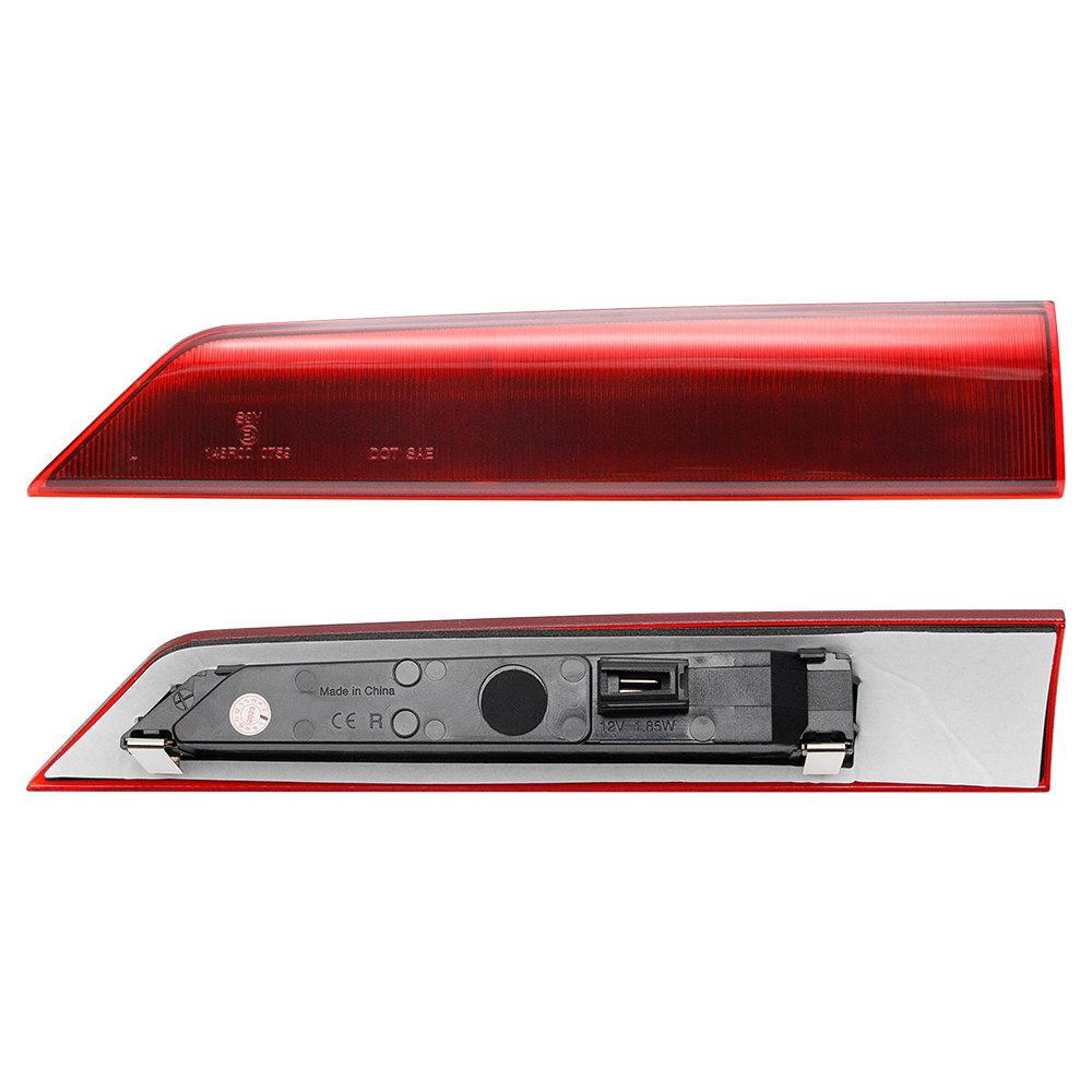 Ailead Twin Rear Doors Van/Minibus Red/Smoke Strip Lens LED Third Brake Lights High Mount 3rd Tail Brake Lamp for Ford Transit