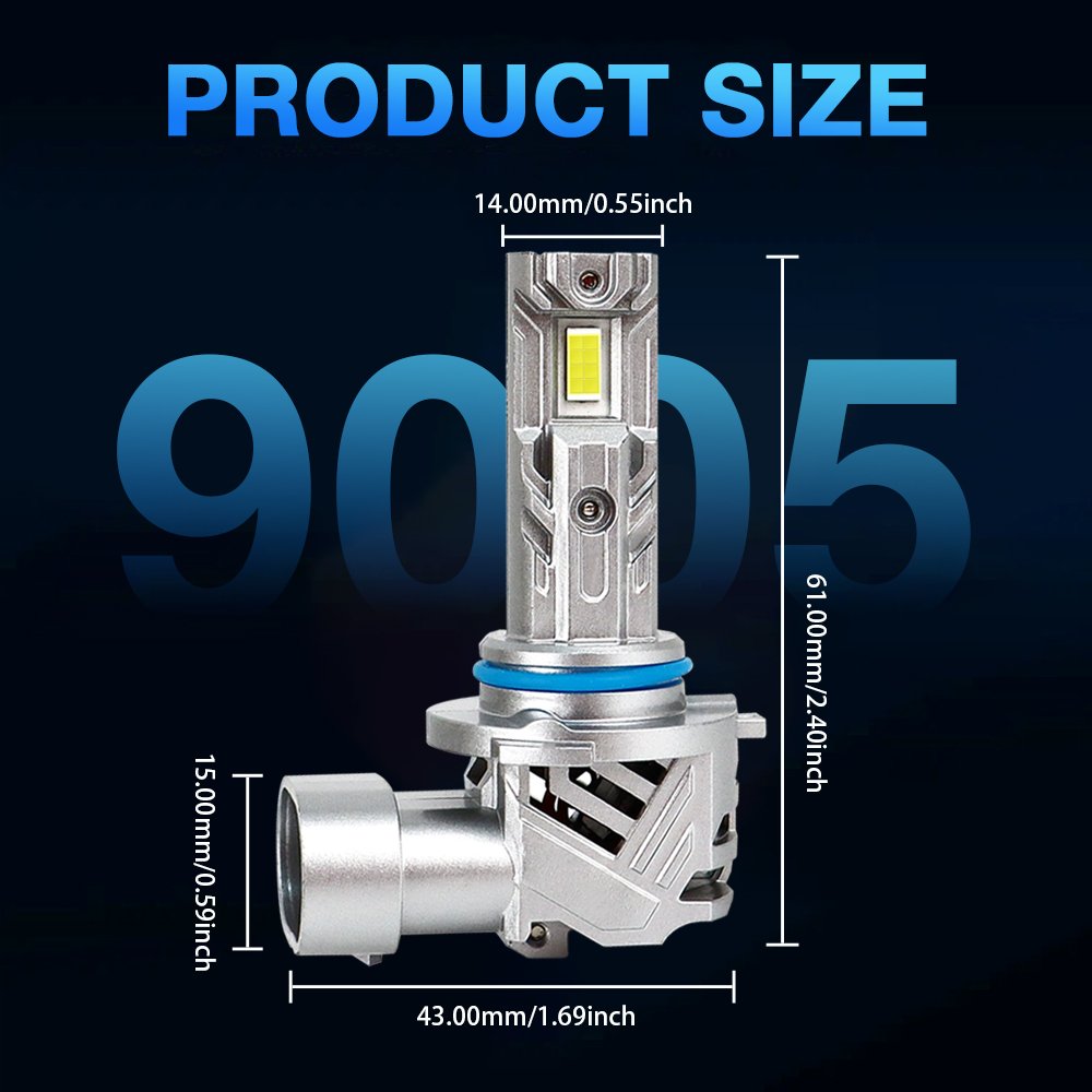 Raych LED Headlight Z11 90W 12000lm H1 H3 H11 H7 9005 9006 9012 Halogen Bulb 6000K ONE DESIGN White Lamp