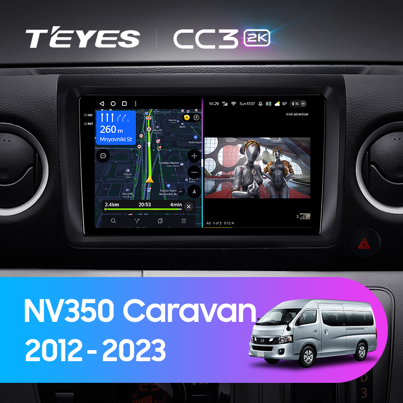 TEYES CC3 2K for Nissan NV350 Caravan 2012 - 2023 Car Radio Multimedia Video Player Navigation Stereo 10 No 2din 2 Din Dvd