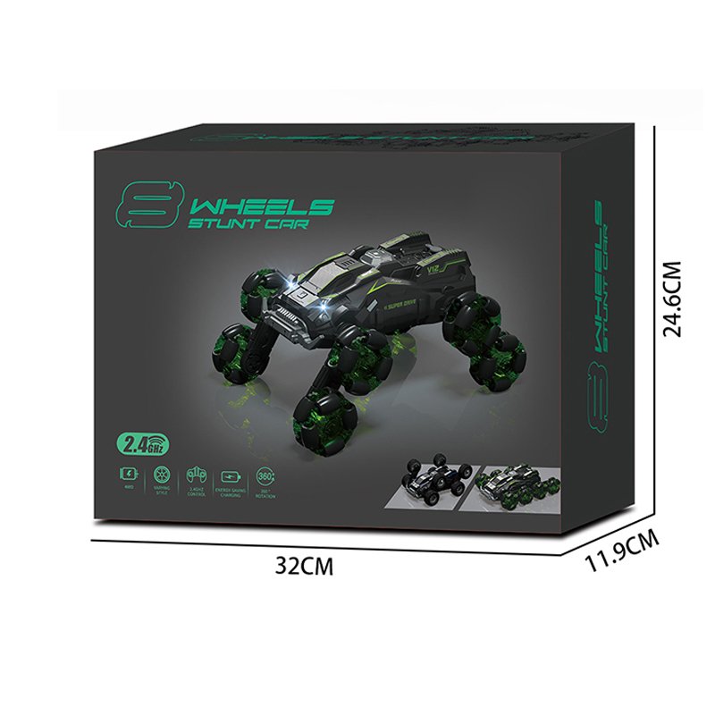 8 Wheel Deformation Radio Control Toy 360 Stunt Hand Gesture Rc Car with Spray