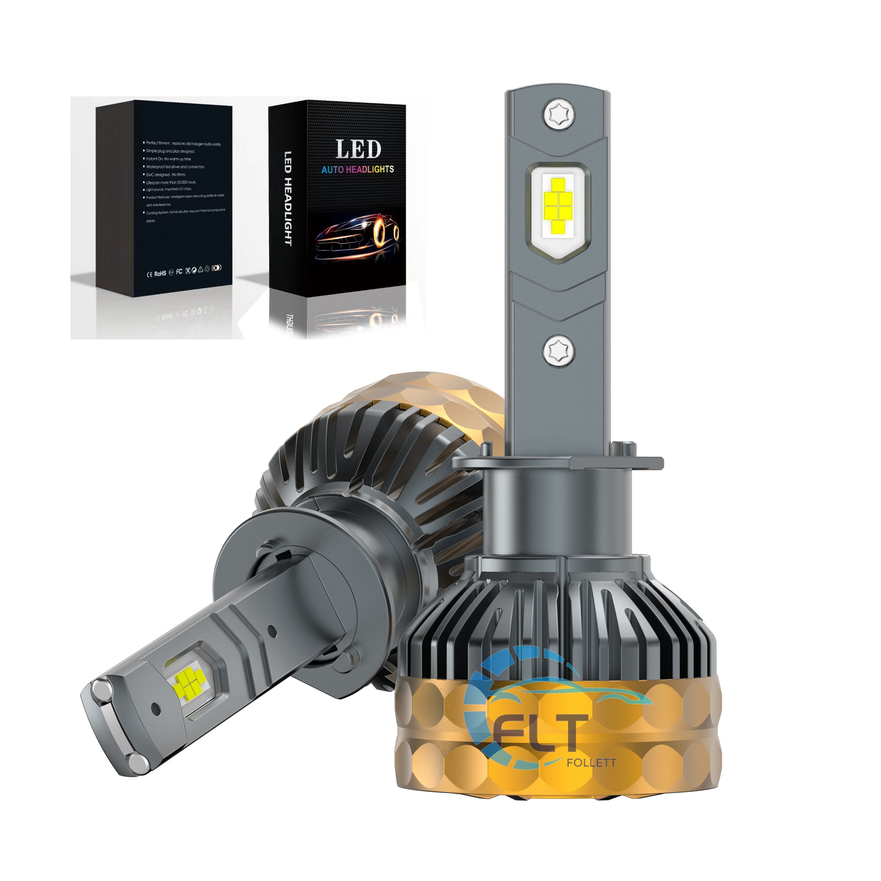 Good Price OEM ODM LED H1 H4 H7 H11 LED Headlight Bulb 160w White Auto H1 H3 H4 H7 H8 H11 9005 9006 9012 CSP Car Led Light Lamps