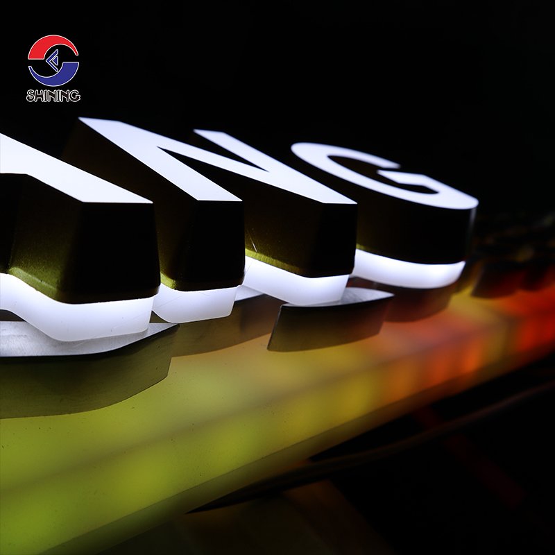 SHINING Customized Canton Tower Acrylic Logo Sign Running RGB Lighting 3D Signage Outdoor Electronic Signs