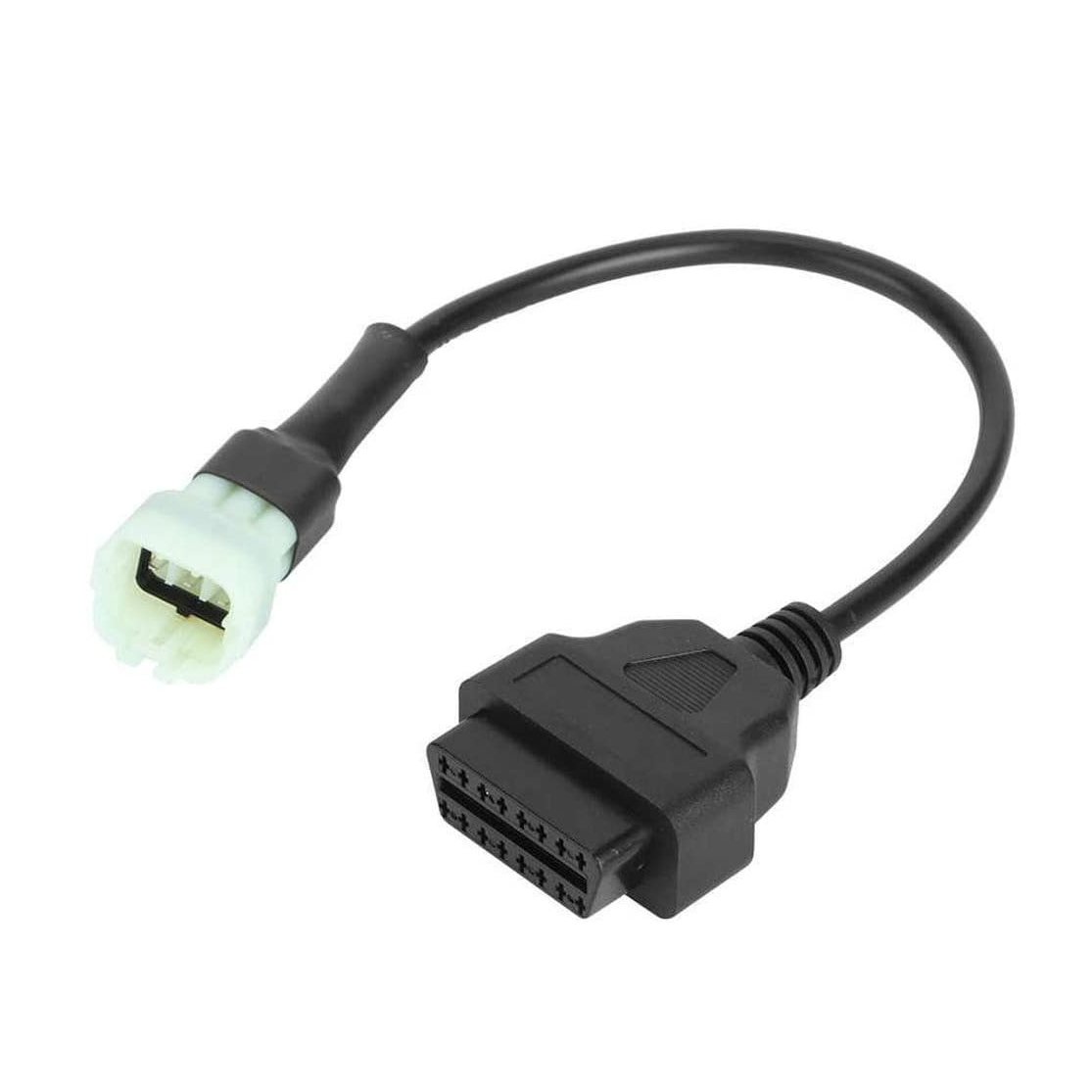 Motorcycle Diagnostic Adapter Cable Obd2 6 Pin to 16 Pin OBD2 Engine Fault Diagnosis Detector Tool Accessory Fits