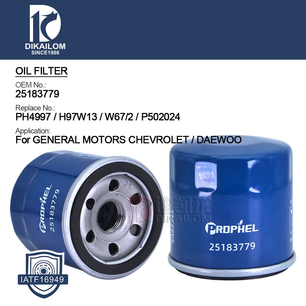 Car Genuine Auto Parts Oil Filters Engine for DAEWOO CHEVROLET 96570765 24103565 96565412 PH4997 H97W13 W67/2 JX0604A 25183779