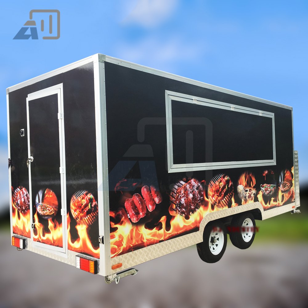 Gasoline Food Truck Vintage New Design Food Kiosk Mobile Car Coffee Van Big Bakery Bus Hot Dog Ice Cream Cart