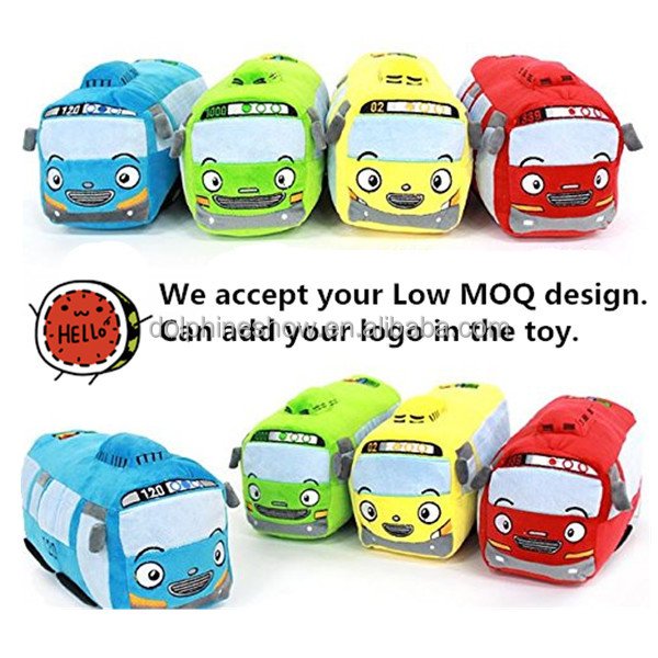 Customized Cheap Educational Baby Toy Yellow Plush Toy Bus Fashion Cute Mini Stuffed Plush Soft Toy Bus