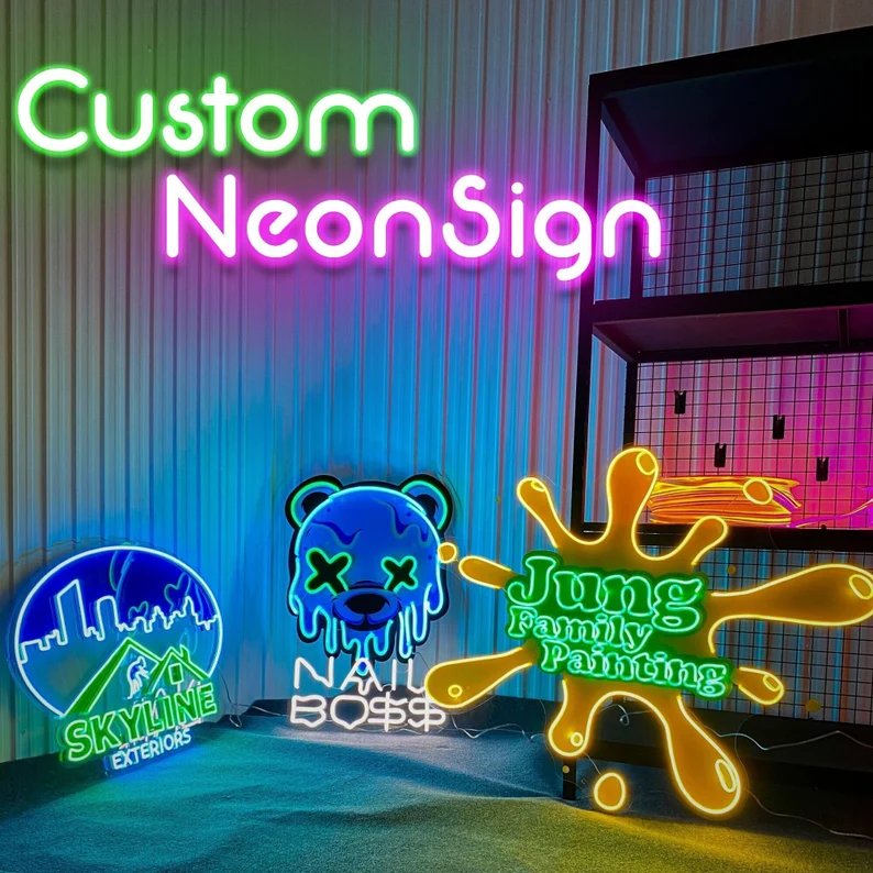 Neon Bar Sign Custom Last Name Neon Reception Sign Led Lights Neon Illuminated Sign Wedding Wall Logo