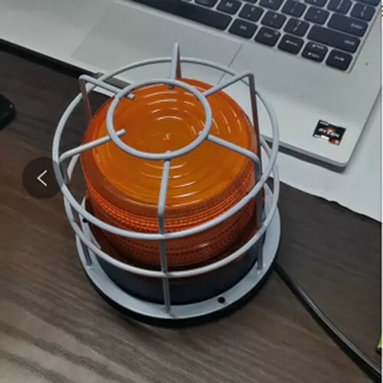 Explosion-Proof 12V 24V IP54 Round Amber Strobe Beacon Flashing Warning LED Light Beacon Guard Lamp