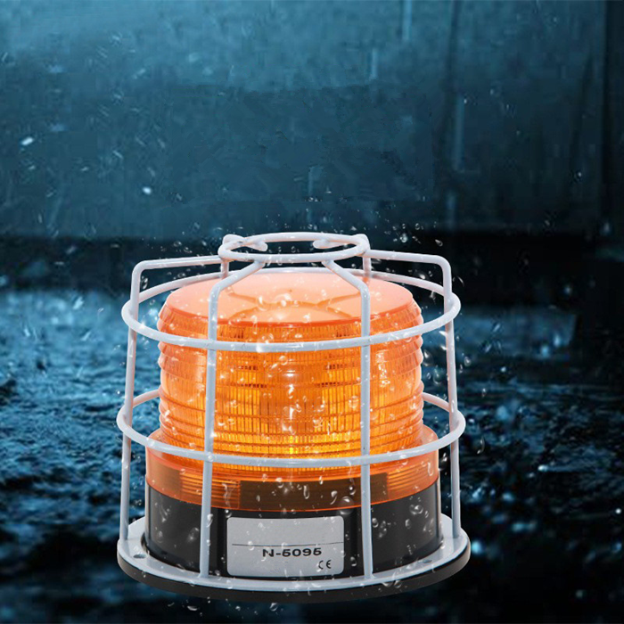 Explosion-Proof 12V 24V IP54 Round Amber Strobe Beacon Flashing Warning LED Light Beacon Guard Lamp