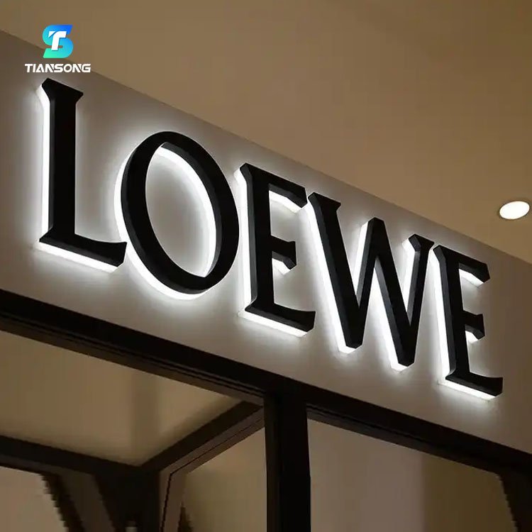 Light up 3D Acrylic Channel Letter Outdoor Building Signage Backlit Business Sign Backlight Beauty Salon Reception Sign for Shop