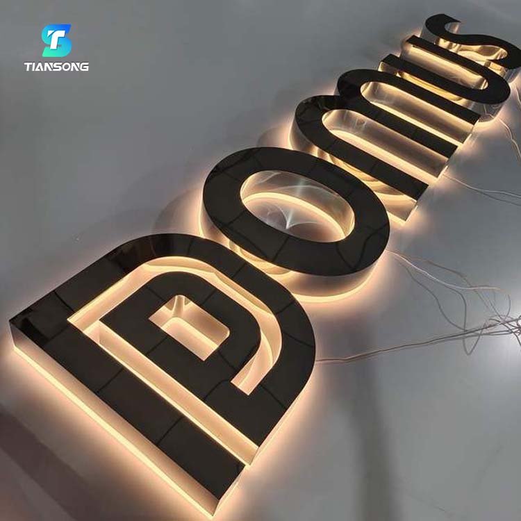 Light up 3D Acrylic Channel Letter Outdoor Building Signage Backlit Business Sign Backlight Beauty Salon Reception Sign for Shop