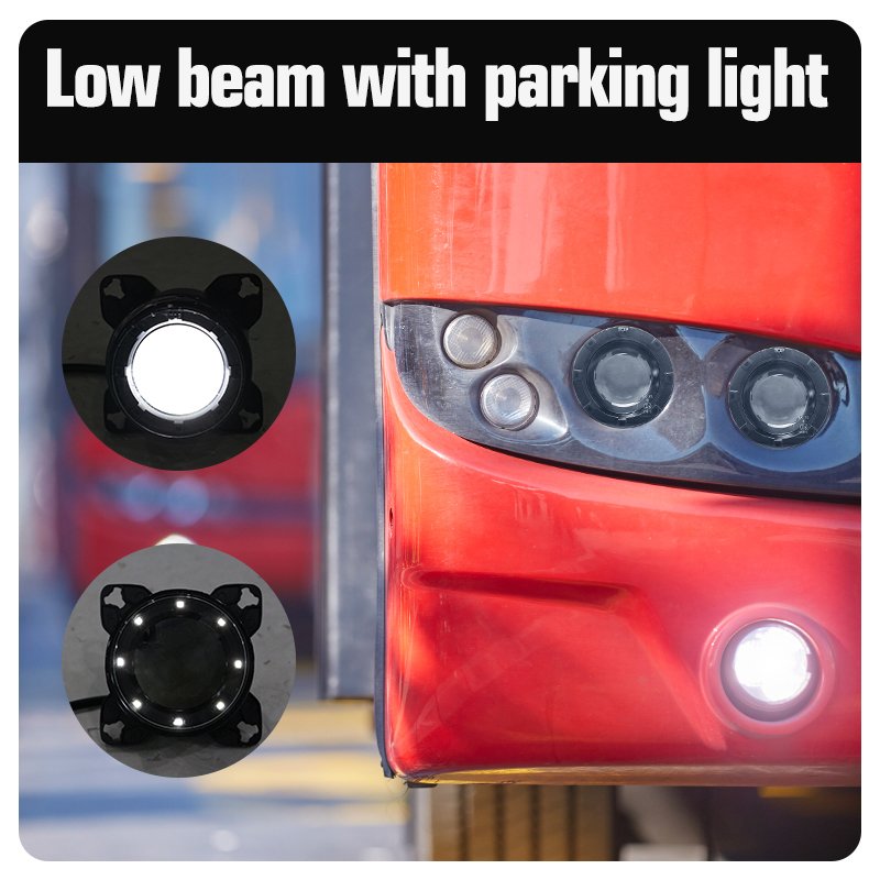 Tuff Plus Economy 90mm LED Headlight Sealed Beam Single Low Beam Led Light for Bus Motorcycle Headlamp