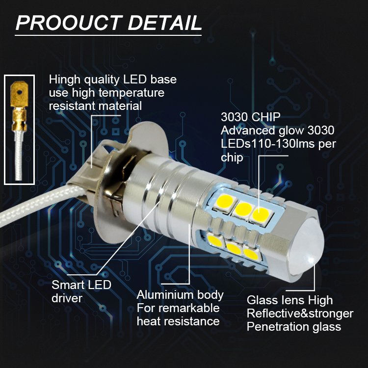 Gview Car LED Bulb Factory H1 H3 LED Fog Lamp 880 881 P13W PW24W PSX26W 3030 24SMD Car Anti Fog Light Bulb Fog Lamps