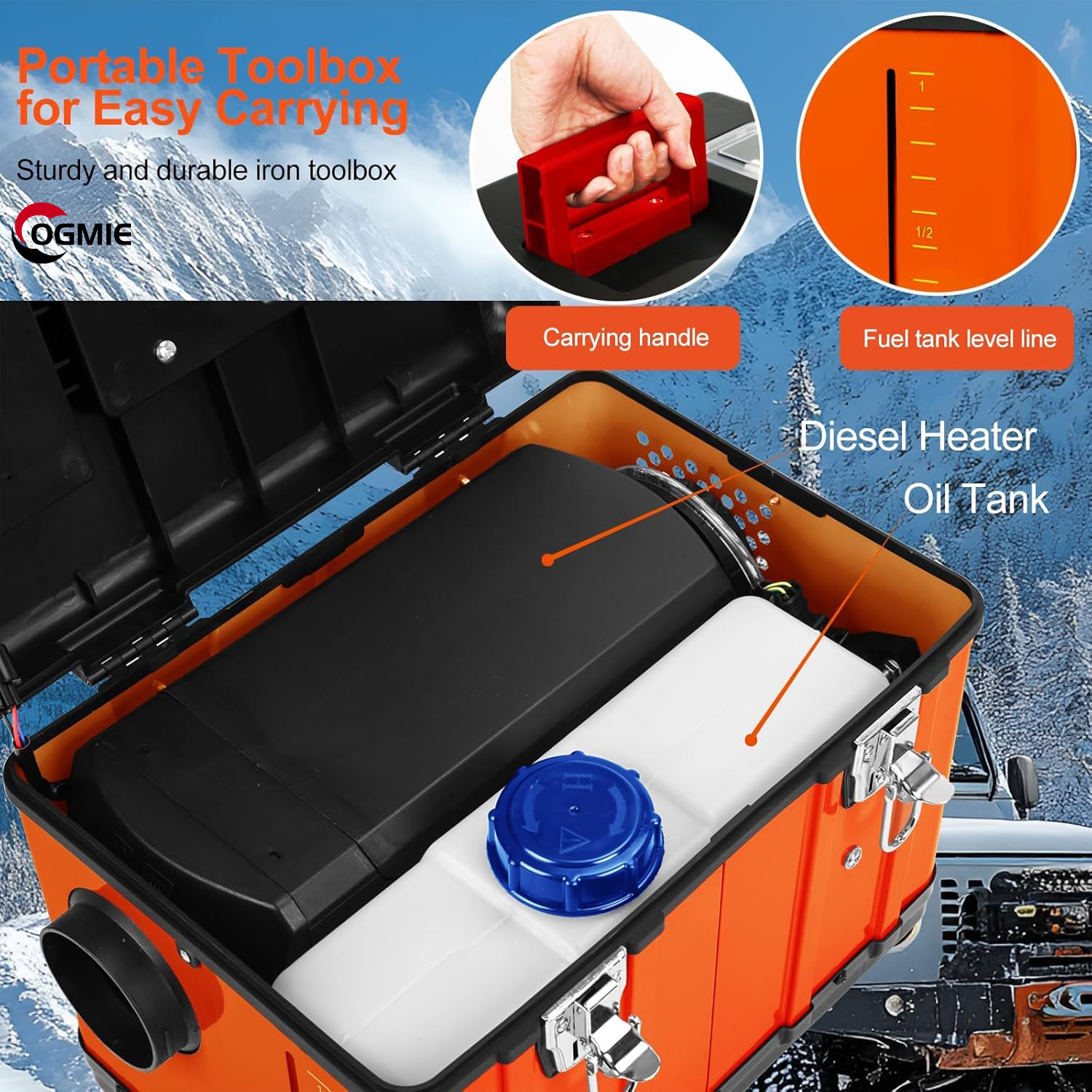 OGMIE New Condition Integrated 5KW 8KW Diesel Water Air Heater for Truck Boat BMW Car Bus-Hot Sales Model