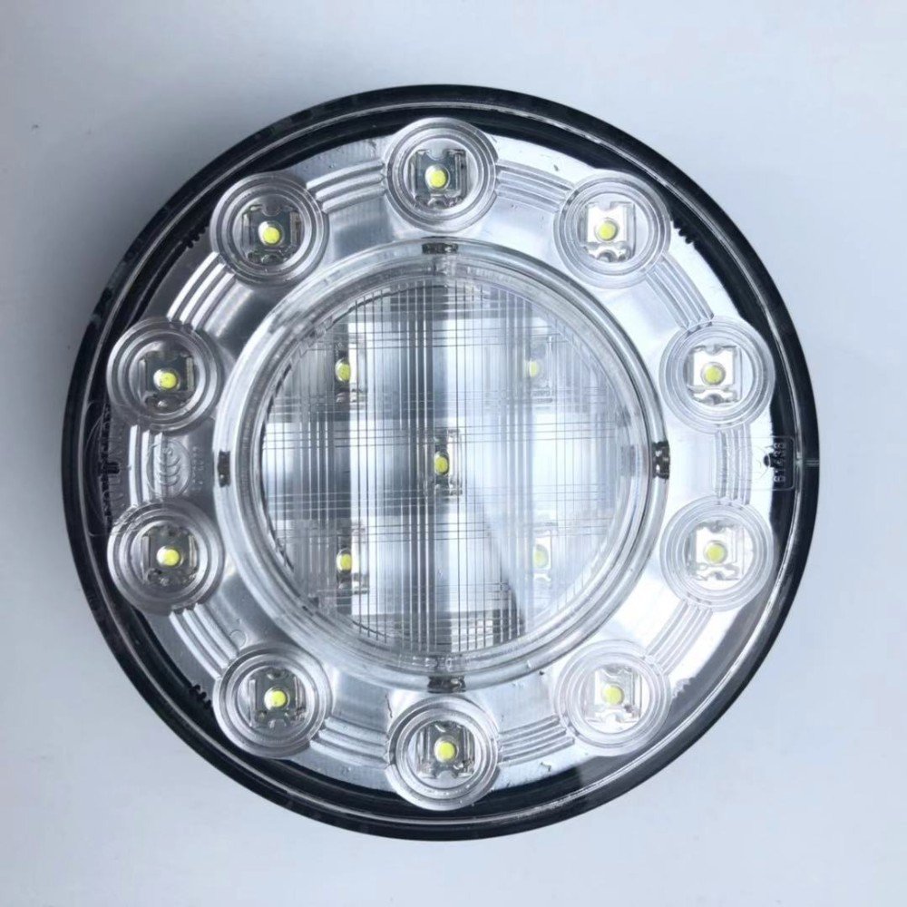 Waterproof Round LED Trailer Bus Stop Reverse Indicator Tail Lights Rear Lamps WJC-H-15-2