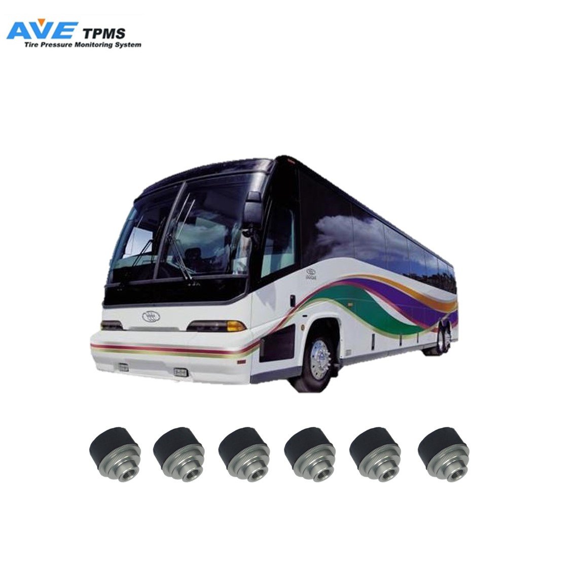 Truck 6-12 Wheel Tire Pressure Monitoring System (TPMS) High-End Tire Gauges for Efficient Vehicle Maintenance