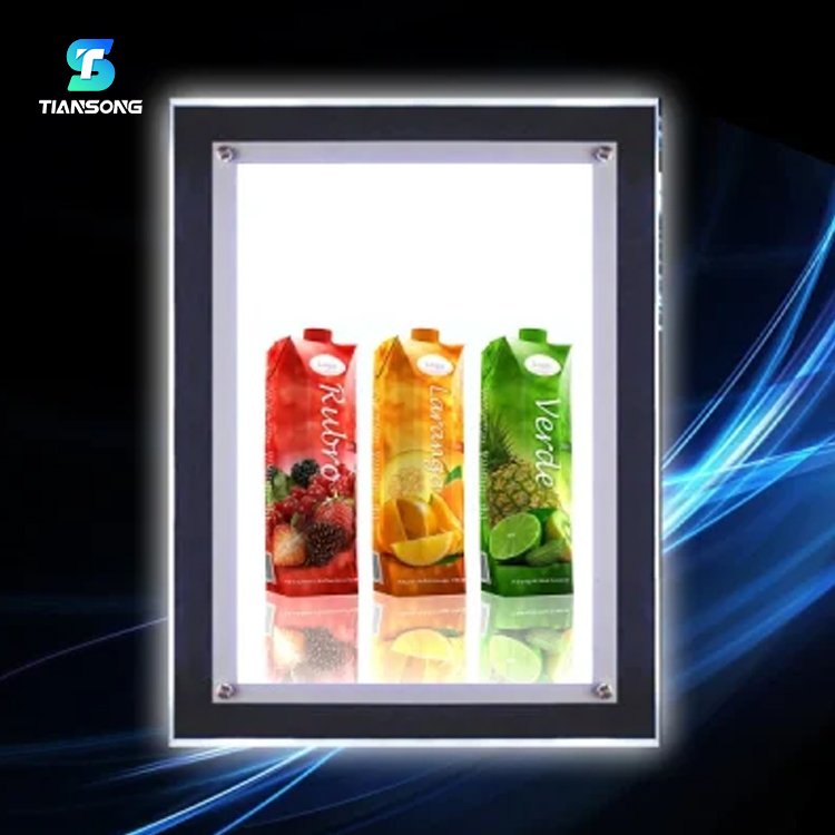 Menu Display Light Box Super Slim Crystal Lightbox Custom Ultra Thin Aluminum Exhibition Lightbox
