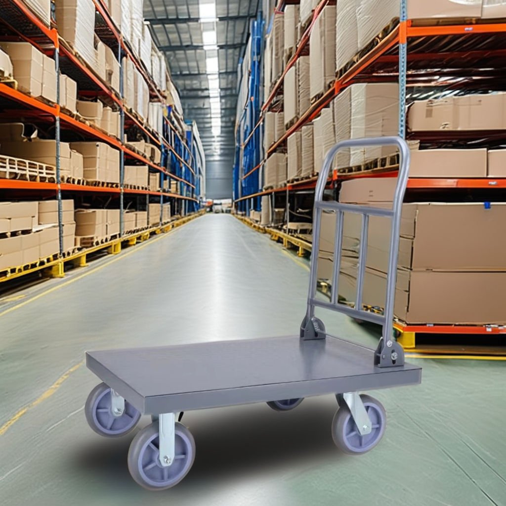 Factory Wholesale Load 600kg Metal Sheet Cast Iron Transport Handling Trolley Cart for Logistics Handling