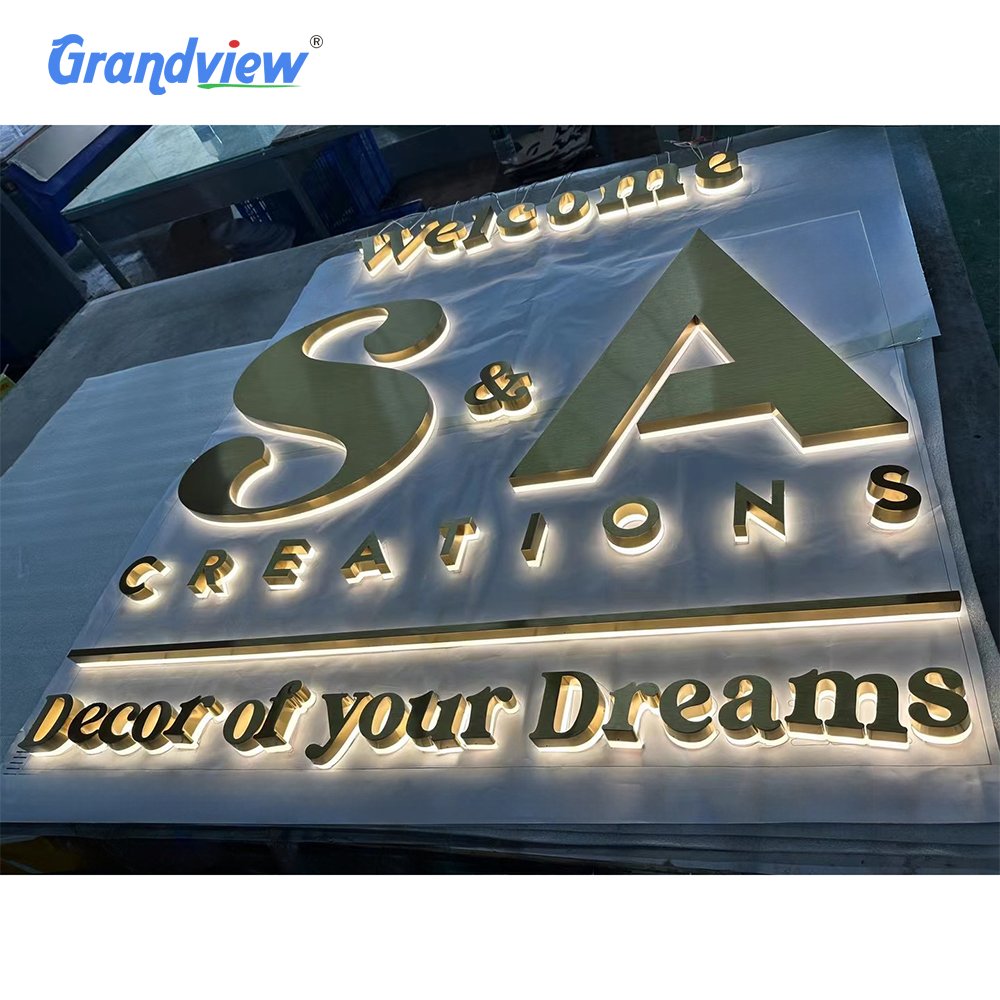 Personally Customized 3D Logo Light Box Letter Sign LED Advertistment Lighted Metal Channel Letter Sign