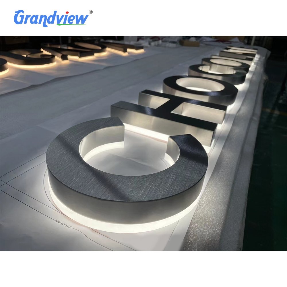 Personally Customized 3D Logo Light Box Letter Sign LED Advertistment Lighted Metal Channel Letter Sign