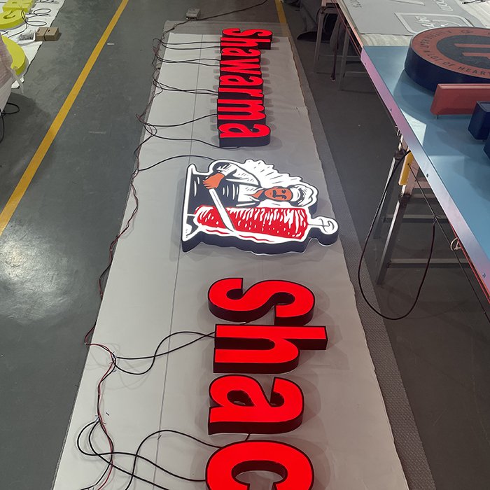 Advertising Stainless Steel Frontlit Outdoor Letters 3d Acrylic Channel Letter Signs Face Illuminated Letters Signs