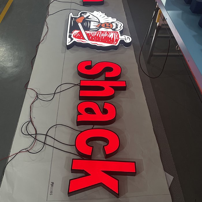 Advertising Stainless Steel Frontlit Outdoor Letters 3d Acrylic Channel Letter Signs Face Illuminated Letters Signs