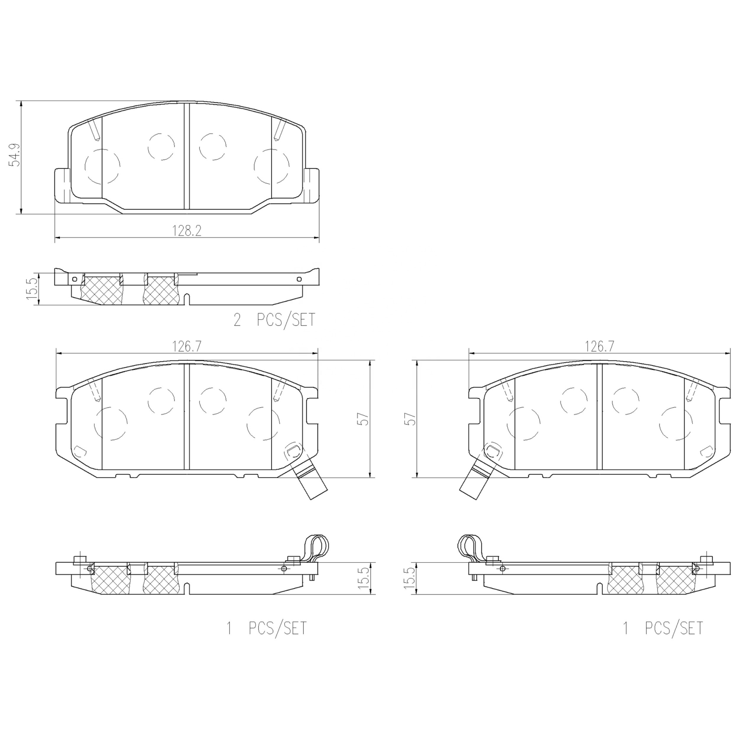 High Performance Factory Auto Parts Brake Pads (Pastillas De Freno) OEM Disc D616/D527/D500/D209 Is Front Axle Brake for TOYOTA
