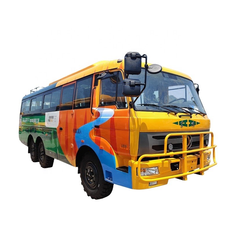 China Factory Sale 6X6 Off-road 25seats 30seats Luxury Passenger Bus