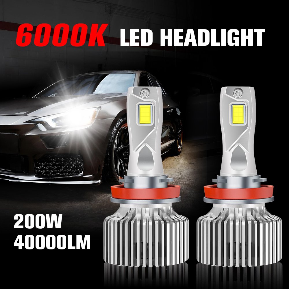 High Power Single Colors 6000K V9 200W 40000LM Car Led Headlight Flip Chip H4 9005 H3 9012 880 Led Fog Light