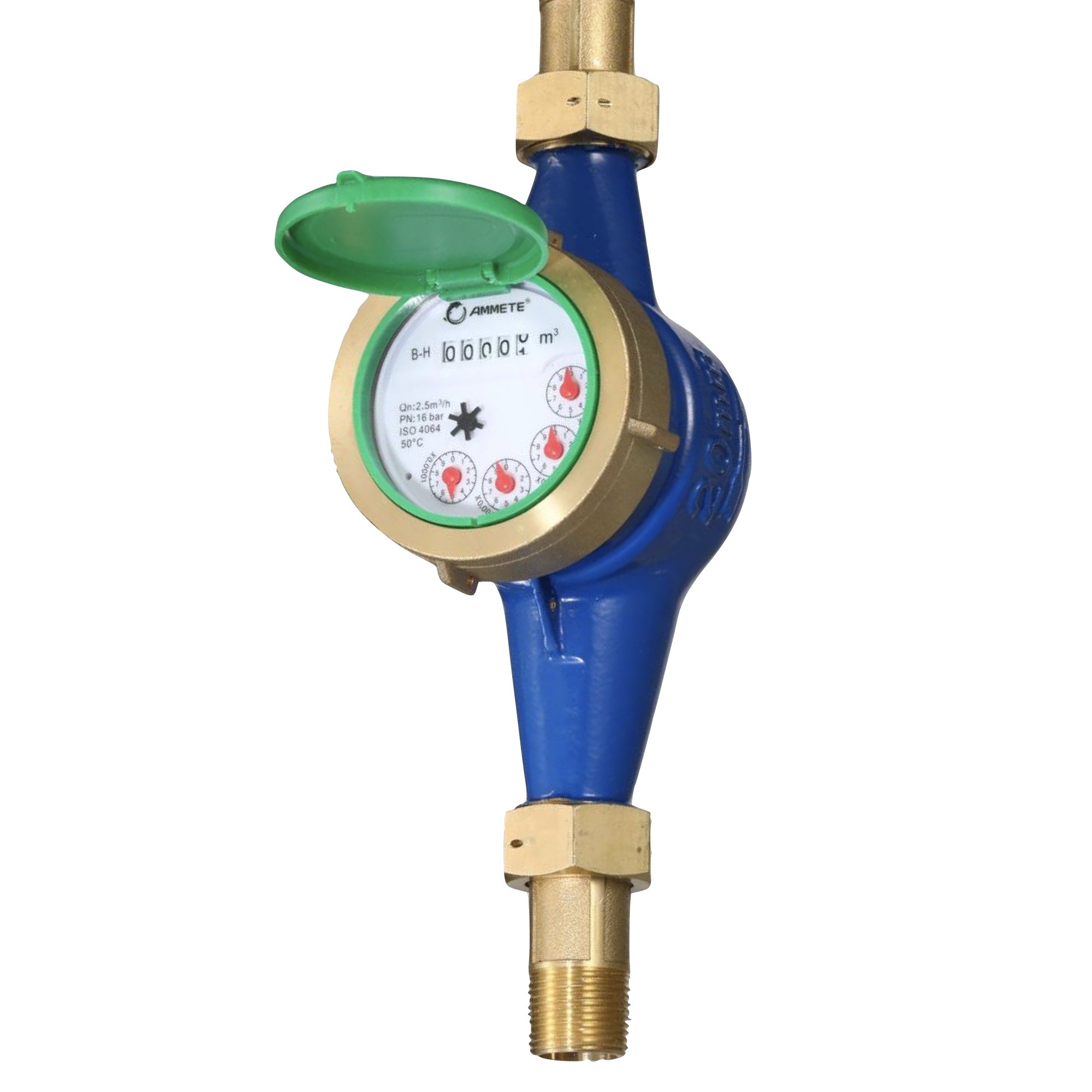 Water Flow Rate Meter Hot Water Meter Multi Jet Dry Water Meter 1/2'' DN15 Digital Water Flow Meter