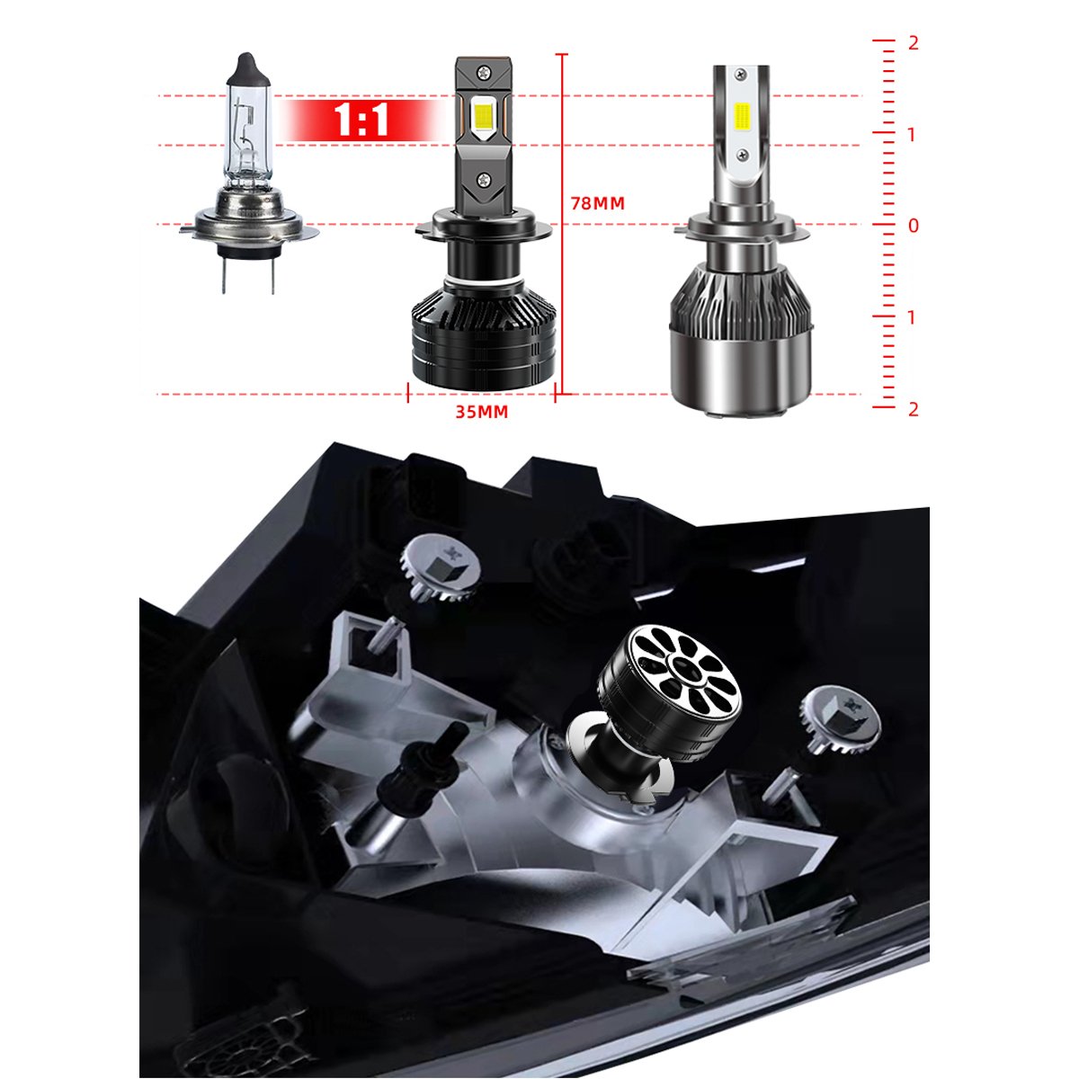 9005 H11 LED Bulb 45000 LM HB3 D2 D5 CAR Light 4575 CSP Chip 6000K Cool White 250w SUPER BRIGHT LED Car Accessories Ledheadlight