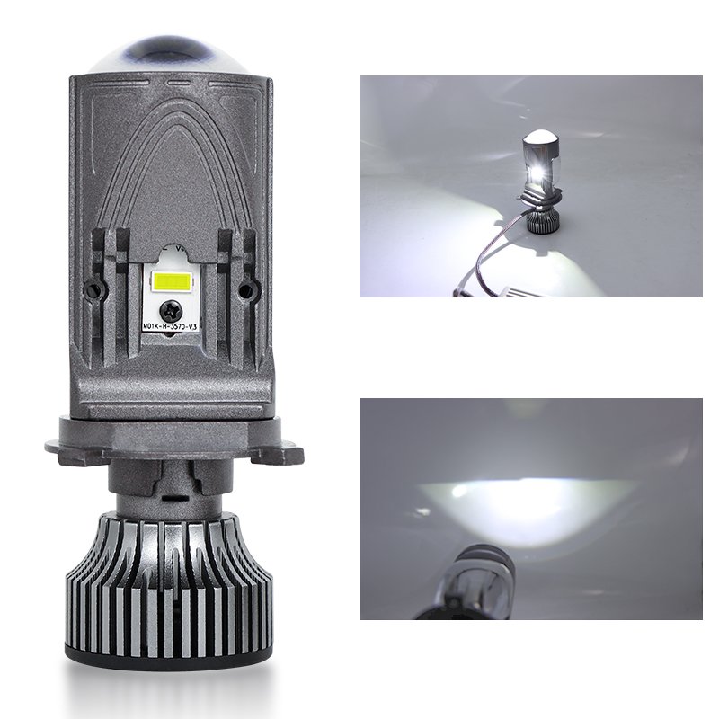 High Power 120w Bi Led Projector Headlight H4 Led Headlight Super Bright White Focos Led Para Led H4 Canbus Led Light Car