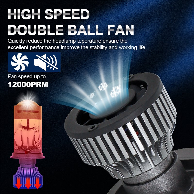 High Power 120w Bi Led Projector Headlight H4 Led Headlight Super Bright White Focos Led Para Led H4 Canbus Led Light Car
