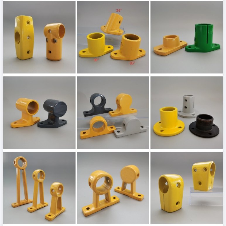 Bus Train Subway Accessories Parts Grab Rail Fittings Connection Joint Glass Clamp for Handrail Tube Pipe