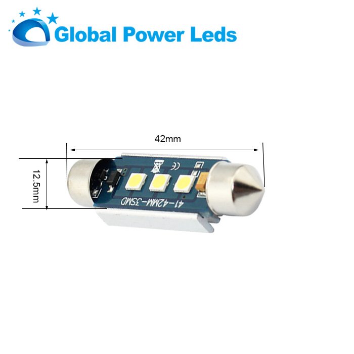 12V White High Power LED C5W 42mm 3030smd Can-bus Auto Car Light