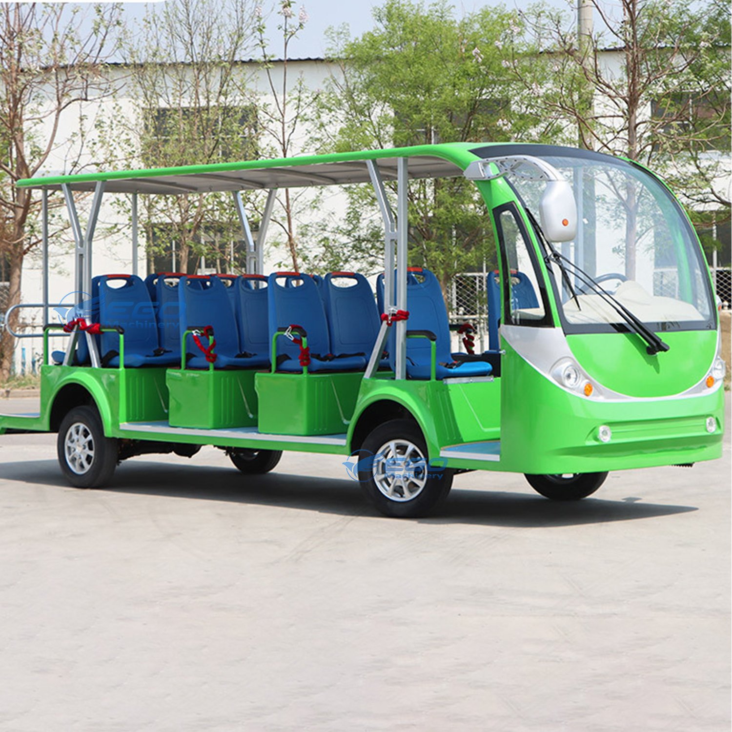 Hot Sale Sightseeing Bus Battery Powered Tourist Bus Customized Pure Electric Shuttle Bus for Sale