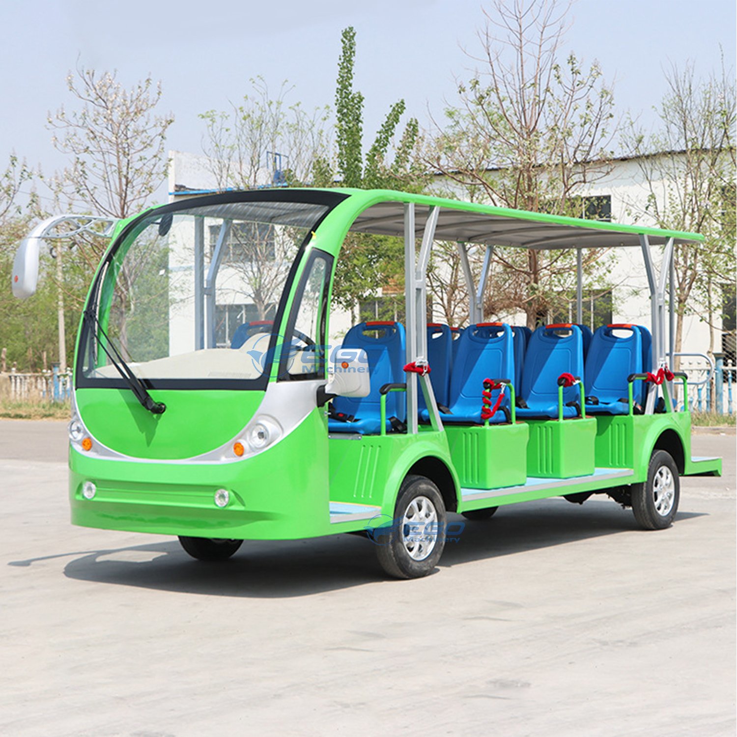 Hot Sale Sightseeing Bus Battery Powered Tourist Bus Customized Pure Electric Shuttle Bus for Sale