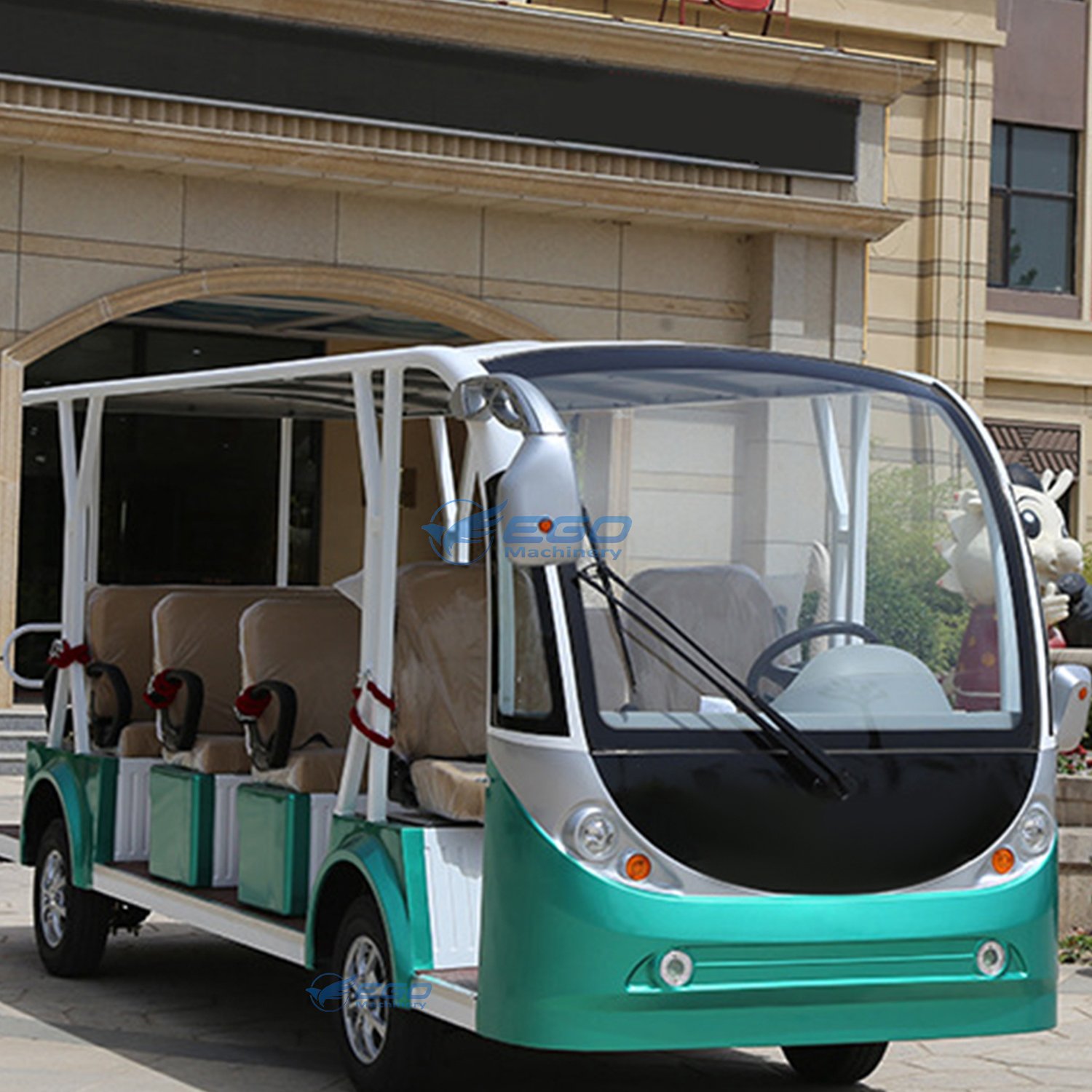 Hot Sale Sightseeing Bus Battery Powered Tourist Bus Customized Pure Electric Shuttle Bus for Sale