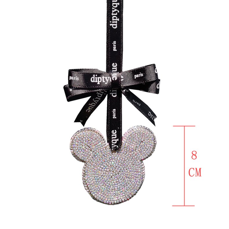 Cartoon Headcar Pendant in Car Pendant Rearview Mirror Net Red Car Decoration Inlaid with Diamond Creativity