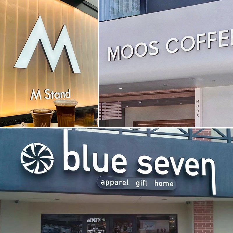 New Style Company Name Office Signs Lighted Channel Illuminated Letters Outdoor 3D Acrylic Front Lit LED Shop Sign