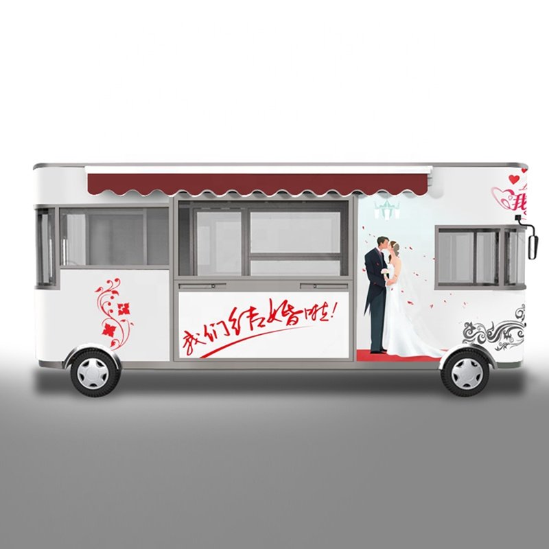 Mobile Electric Clothes Hanger Cart Sell Girls Clothes Dresses Child Clothing Shop Bus Ice Cream Cart Food Truck with Hooks