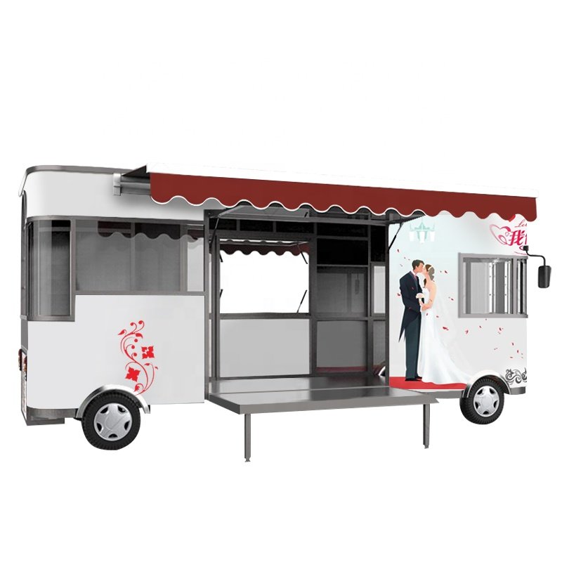 Mobile Electric Clothes Hanger Cart Sell Girls Clothes Dresses Child Clothing Shop Bus Ice Cream Cart Food Truck with Hooks