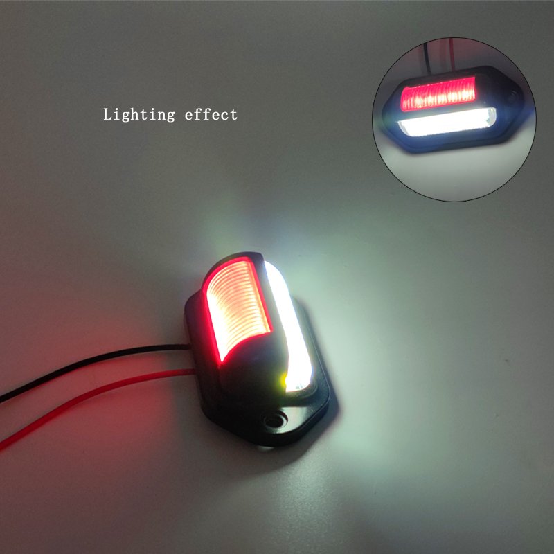 12V-24V LED Exterior License Plate Tail Light Interior Courtesy Side Marker Lamp for Truck SUV Trailer Van RV Boats Buses