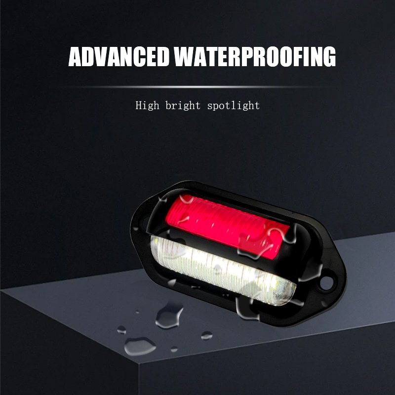 12V-24V LED Exterior License Plate Tail Light Interior Courtesy Side Marker Lamp for Truck SUV Trailer Van RV Boats Buses