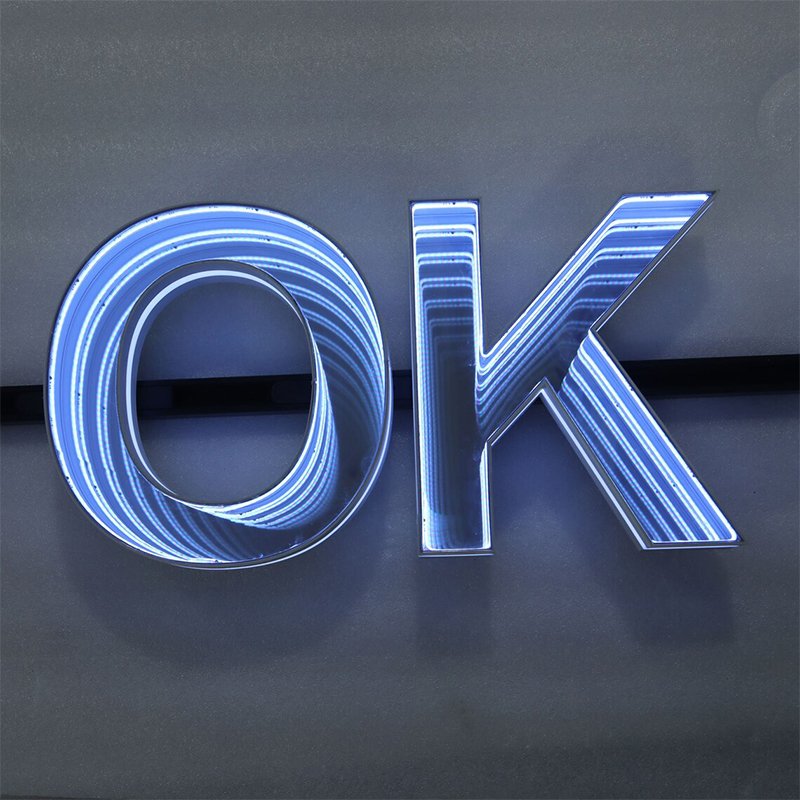 Custom LED Track Channel Letter for Unique and Stylish Wall Signs,3D LED Infinity Mirror Business Sign,Beauty Salon Wall Decor