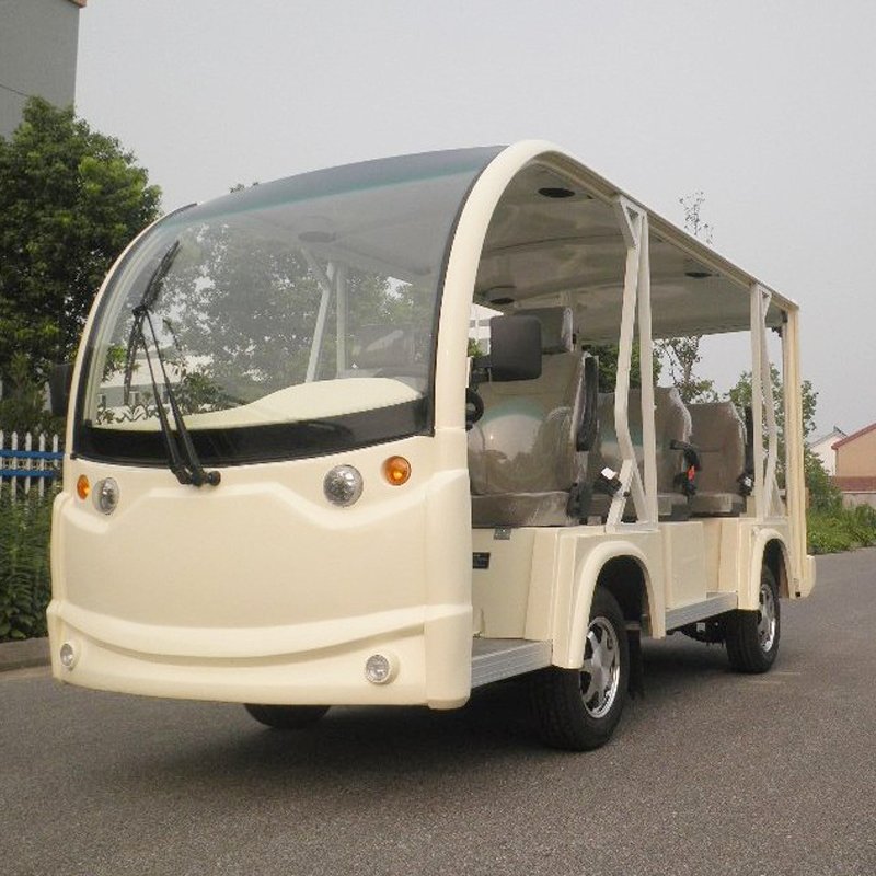Hot Sale 8-Passenger Electric Shuttle Bus Small Electric Vehicle with Curtis Controller 48V Battery Certified by EEC & DOT