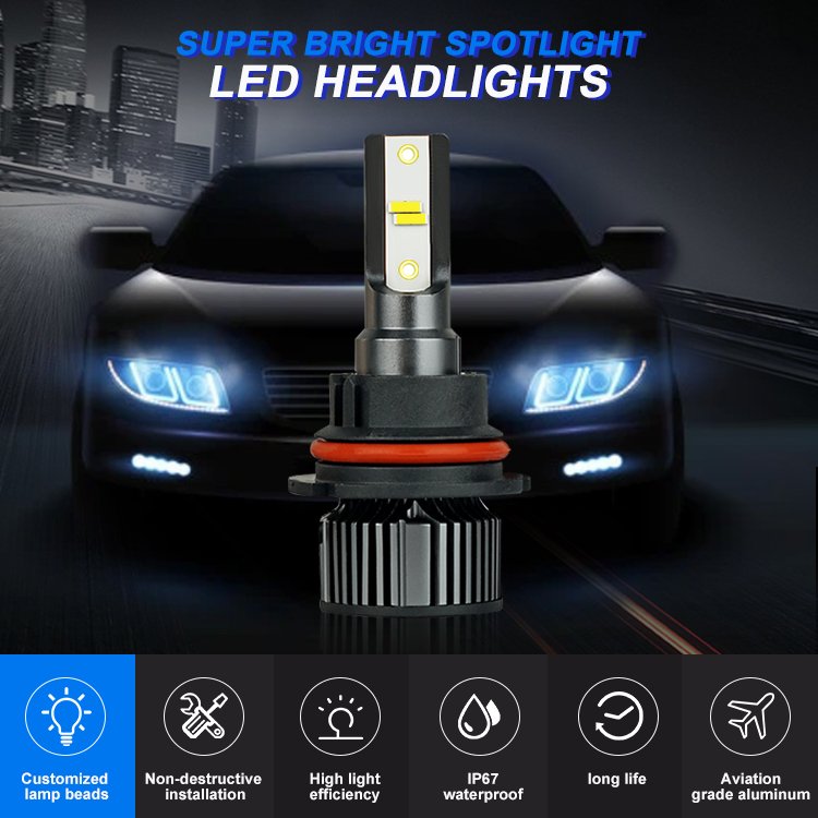Cheap Headlamp Bulb Big Chip 50W H4 9004 9005 9007 Head Accessory for Car Interior Led Light Led Headlights