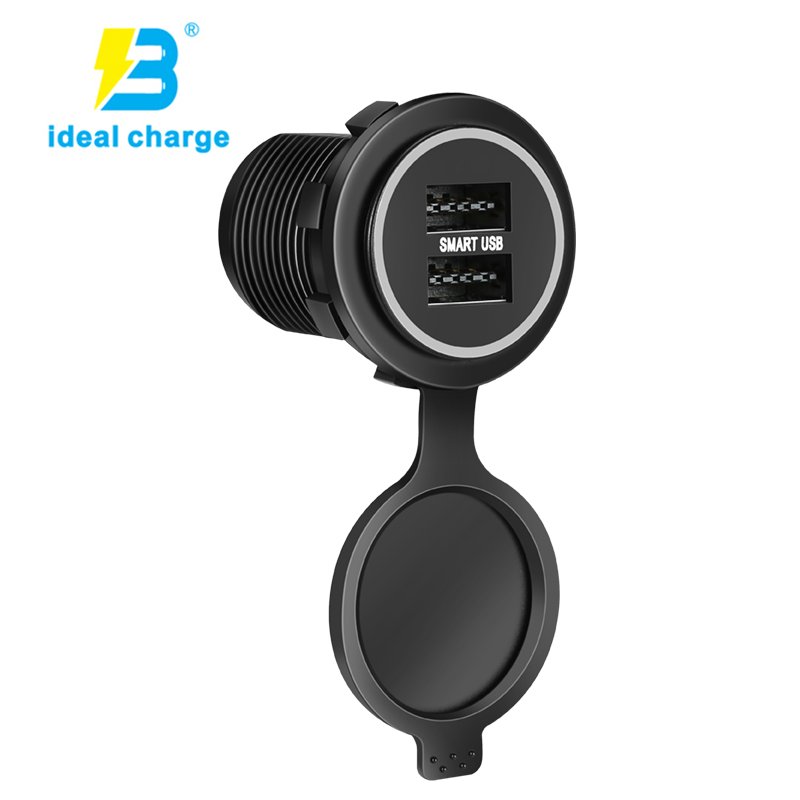 Truck RV Camper Accessories USB Bus Charger 12V 24v Twin USB Socket 3.1A