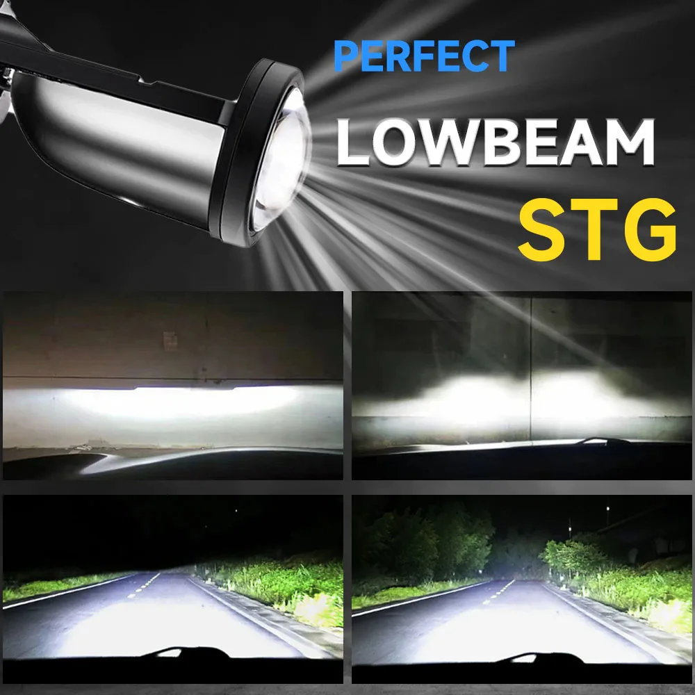 Popular High Beam Low Beam 30000LM Car Y6 H4 Mini Bi-led Projector Lens LED Headlights H1 H4 H7 H11 Bulb Projector Headlight